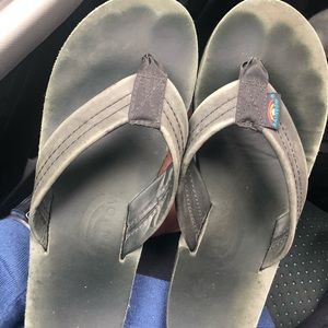 Charcoal rainbow sandals SIZE 7